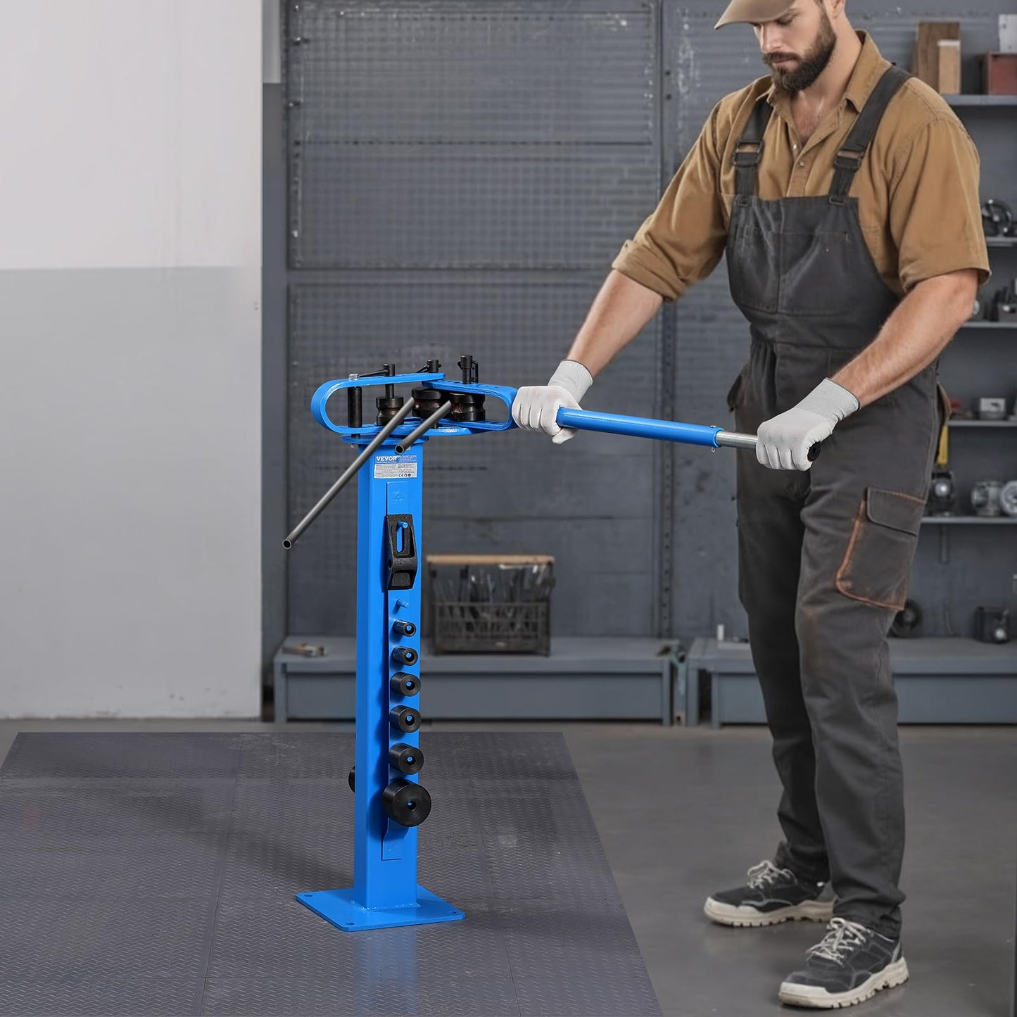 VEVOR Manual Bending Machine, Pipe Tube Bender with 14 Bending Dies, 200° Heavy-Duty Tube Bending Tool for Copper Aluminum Iron Pipes, Ideal for HVAC Air Conditioning Refrigerator Auto Repair