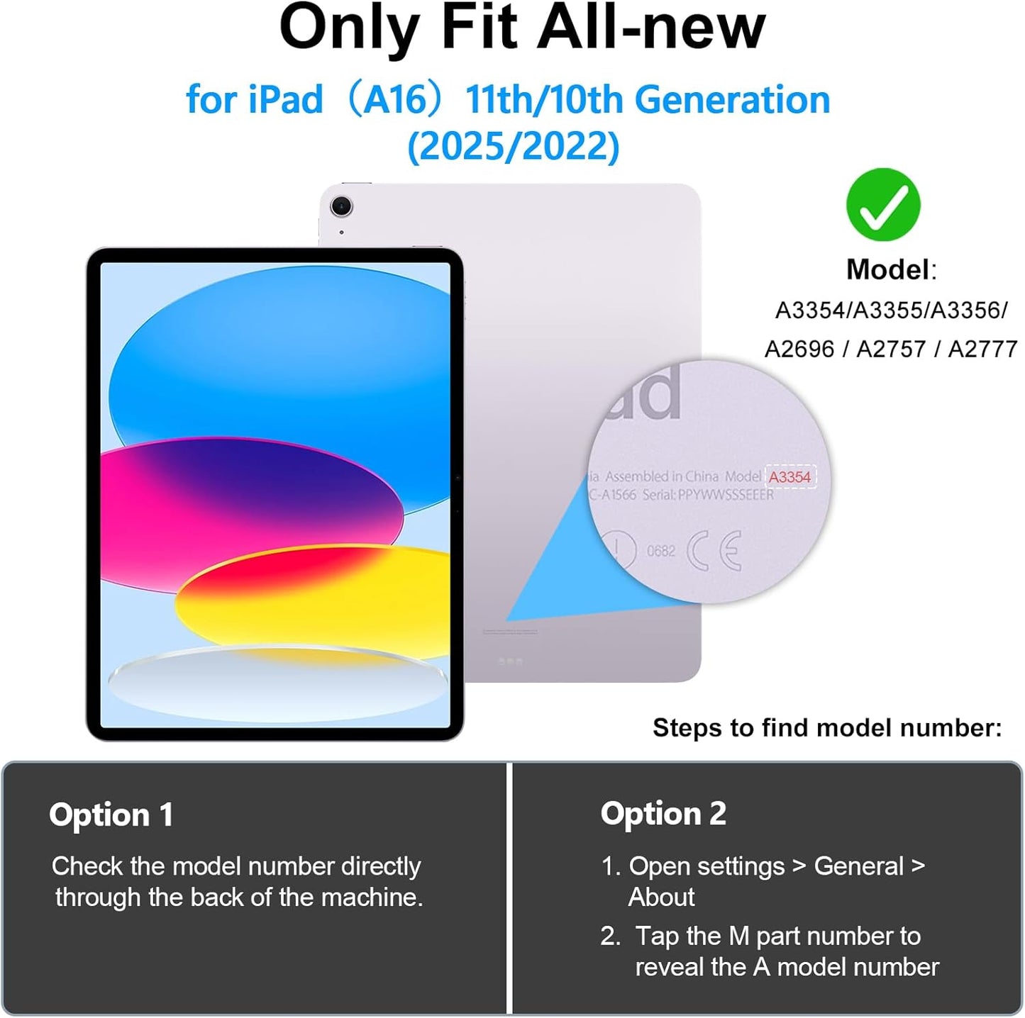 Miesherk STOCK (A16) 11th/10th 11th 11 Inch 2025 &10th 10.9" 2022 Case for iPad Generation Case: Protective Cover