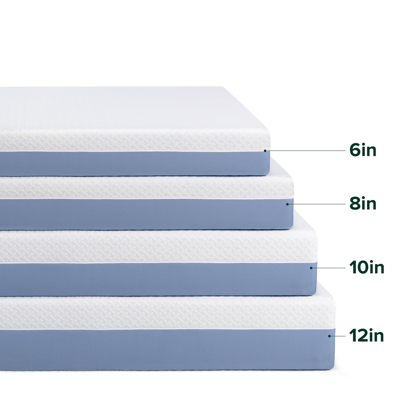 Zinus 8-Inch Twin Cooling Essential Memory Foam Mattress, White, Medium Feel, Fiberglass Free, Certified Safe Materials