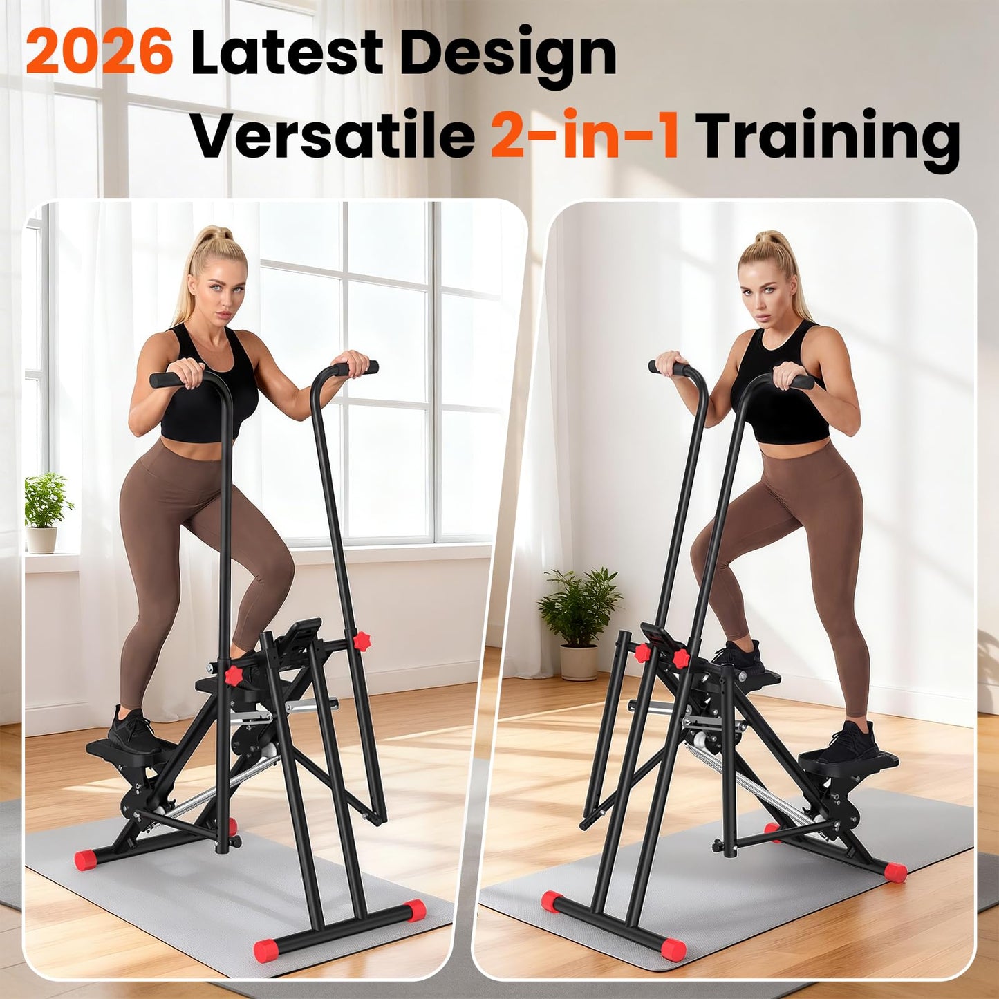 RELIFE REBUILD YOUR LIFE Stair Stepper for Home Exercise,New Version Stair Climber with Adjustable Resistance, Vertical Climber Cardio Exercise Machine for Full Body Workout, Extended Step Range