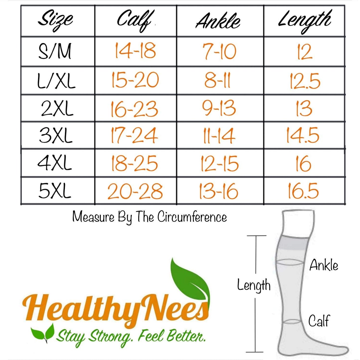 HealthyNees Footless 15-20 mmHg Zipper Compression Leg Calf Shin Sleeve 2 Pairs (Mix Combo, 4X-Large)