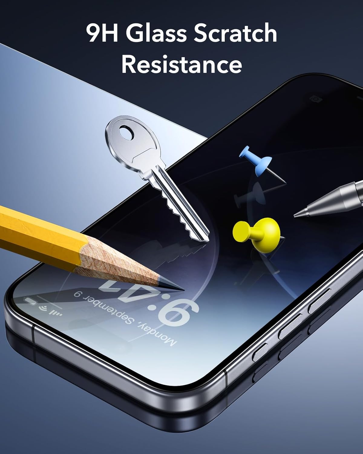 3 Pack 16 ESR for iPhone Pro Max Privacy Screen Protector, Anti-spy Tempered-Glass Privacy Screen Protector with Easy