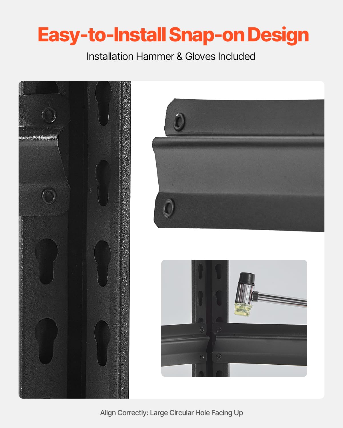VEVOR Storage Shelves, 3000 lbs, 5 Tier Garage Storage Shelving, 24" D x 48" W x 72" H Adjustable Metal Shelves for Garage Shelves Utility Rack Shelf, Ideal for Kitchen, Warehouse, Basement, Black