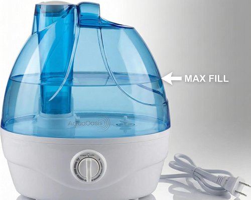 AquaOasis® Cool Mist Humidifier - Quiet Ultrasonic 2.2L Tank for Bedroom & Large Rooms | Adjustable 360° Nozzle, Auto Shut-Off
