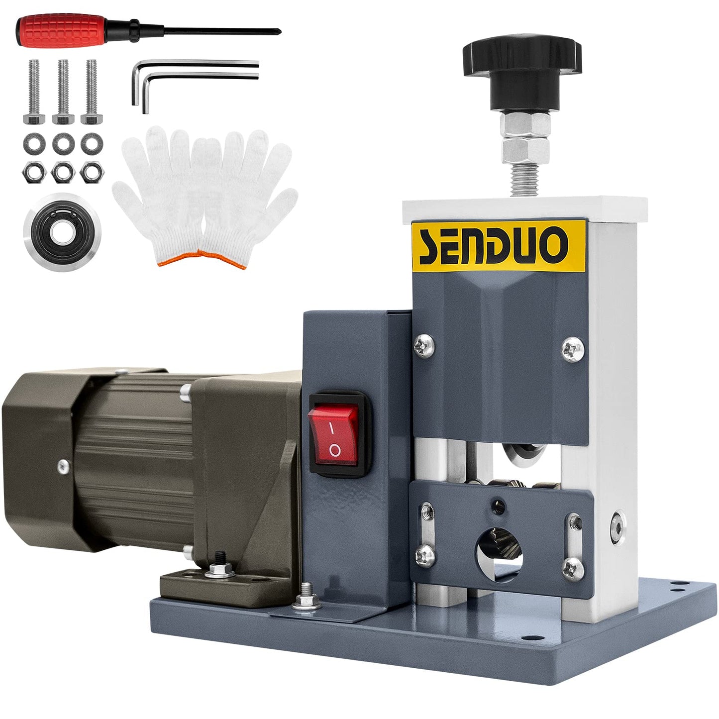 SENDUO Automatic Wire Stripper Machine,25W 0.04" - 0.79" Electric Wire Stripping Machine,with Free Replacement Blades,Portable cable stripper for Scrap Copper Wire Cable Recycling