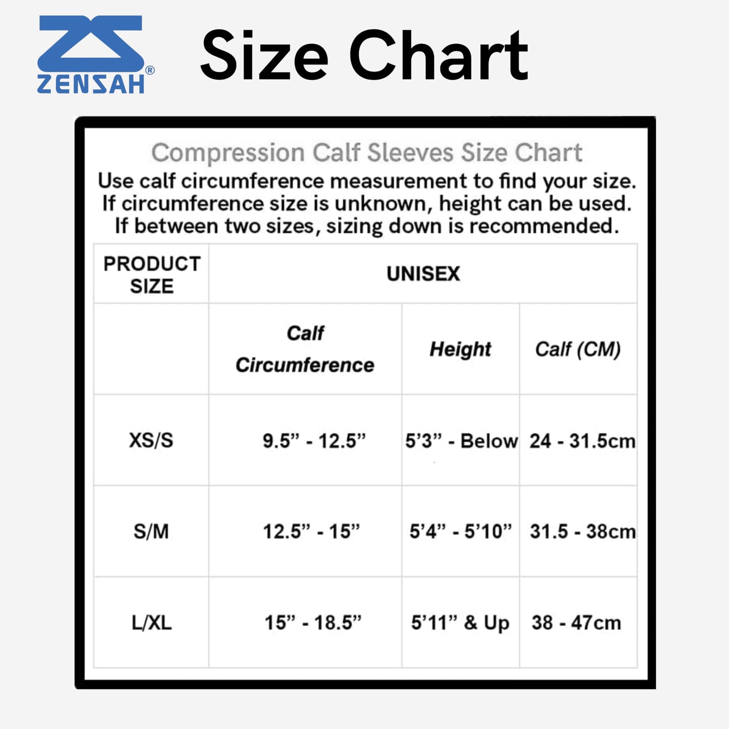 Zensah Running Leg Compression Sleeves - Shin Splint, Calf Compression Sleeve Men and Women (White, Small/Medium)