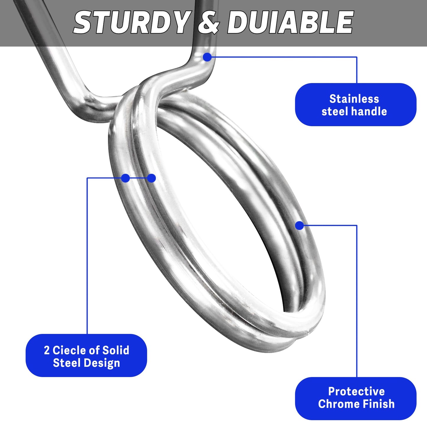 Balelinko 2 Inch Dumbbell Spring Collars Barbell Clamps Locking Collars Clips for Weightlifting Exercise Fitness Training Supplies，2 Pieces