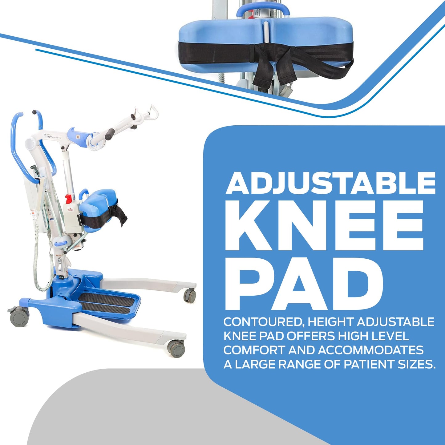Joerns Hoyer Journey Sit to Stand Electric Power Patient Lift | Ultra Compact, Portable Folding Stand Aid | Safe Working Load 340 Lbs. | Smart Monitor Technology