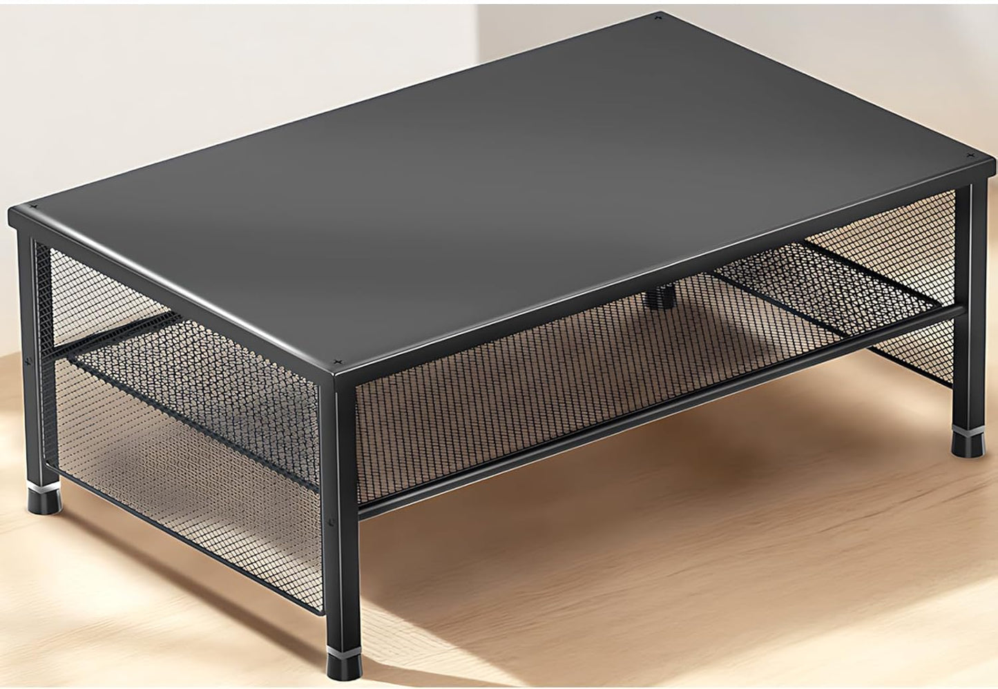 2-Tier ECOLOVI Computer Monitor Stand Riser, Desk Organizer for Monitor, Printer & Laptop Stand, Desktop Workspace