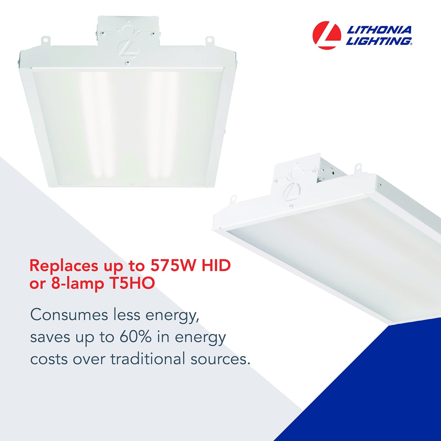 Lithonia Lighting IBE 18LM MVOLT 50K LED Linear High Bay, 5000k, 107 watts,Daylight & Sensor Switch MSX12 M4 360 Degree Multiple Fixture Mount Occupancy Sensor, White