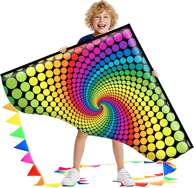 Xida Kites for Kids Ages 4-8, Large Kite for Adults, Easy to Fly Beach Kites with Handle and String,Perfect for Beginners,Beach,and Outdoor Flying Fun