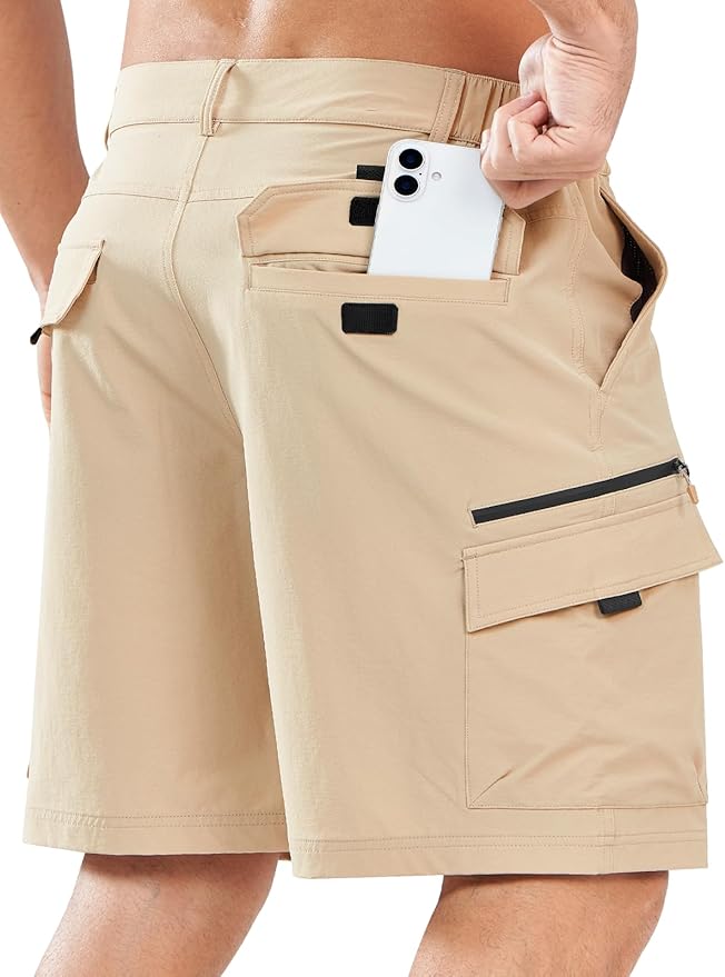 NORTHYARD Men's Cargo Hiking Shorts 9" Lightweight Outdoor Tactical Work Camping Sport Golf Casual Travel Fishing Multipocket