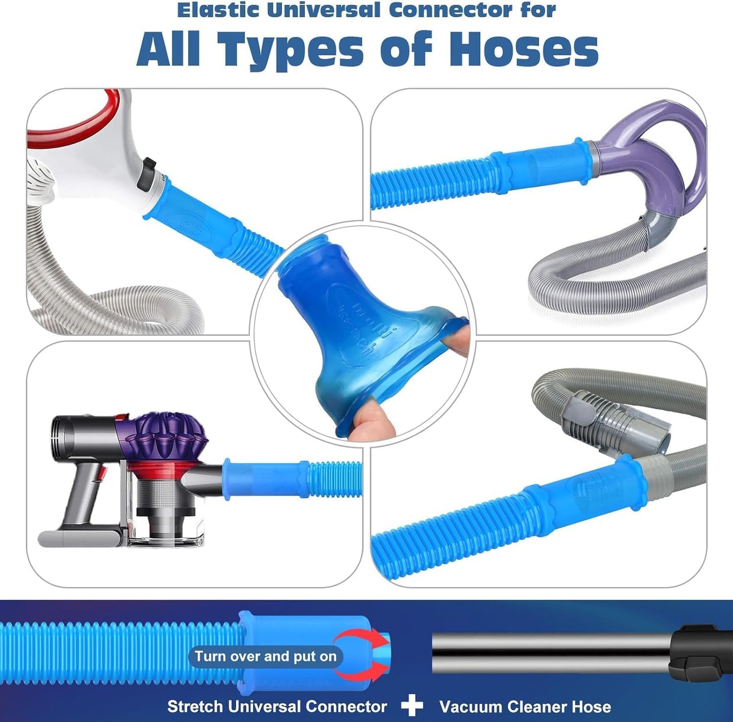 Skiennix Dryer Vent Cleaner Kit - 2-Piece Lint Brush & Vacuum Hose Attachment for Quick Cleaning