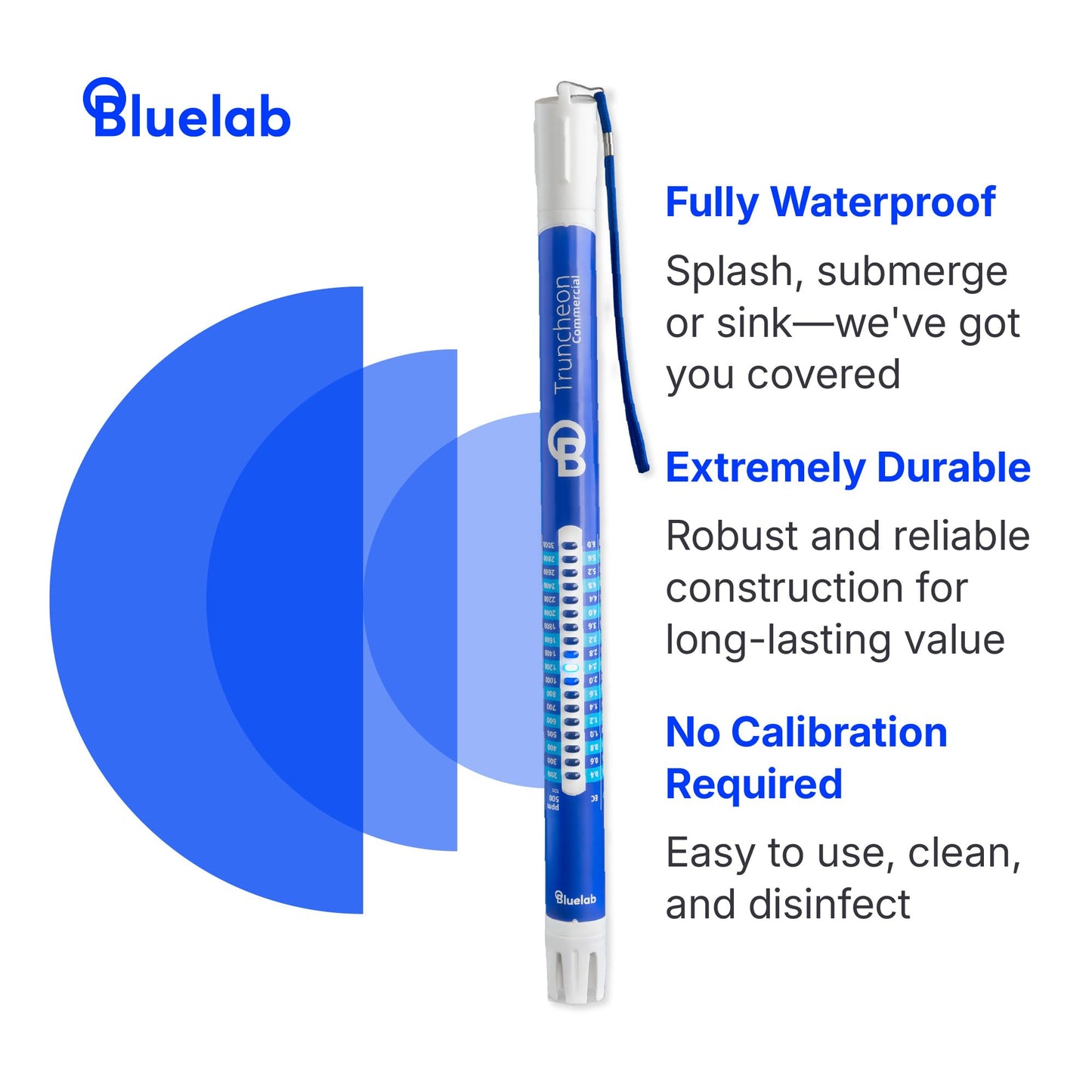 Bluelab TRUNCOMV2 Commercial Truncheon Nutrient Meter with Increased Measurement Range, Digital Conductivity (TDS, EC, ppm 500, ppm 700, CF) Tester in Water, Tool for Hydroponic System and Plant Grow
