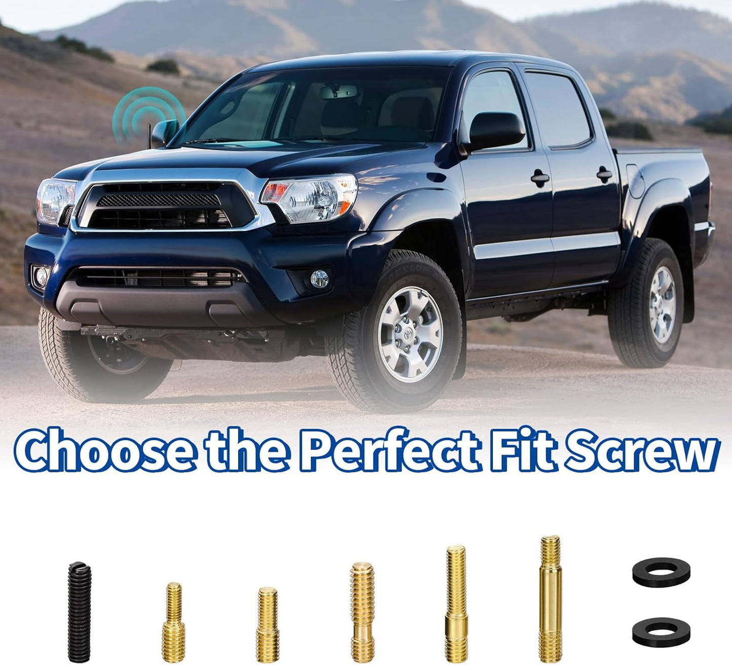 BINGFU Carbon Fiber Vehicle Antenna - Short Replacement for Cars & Trucks