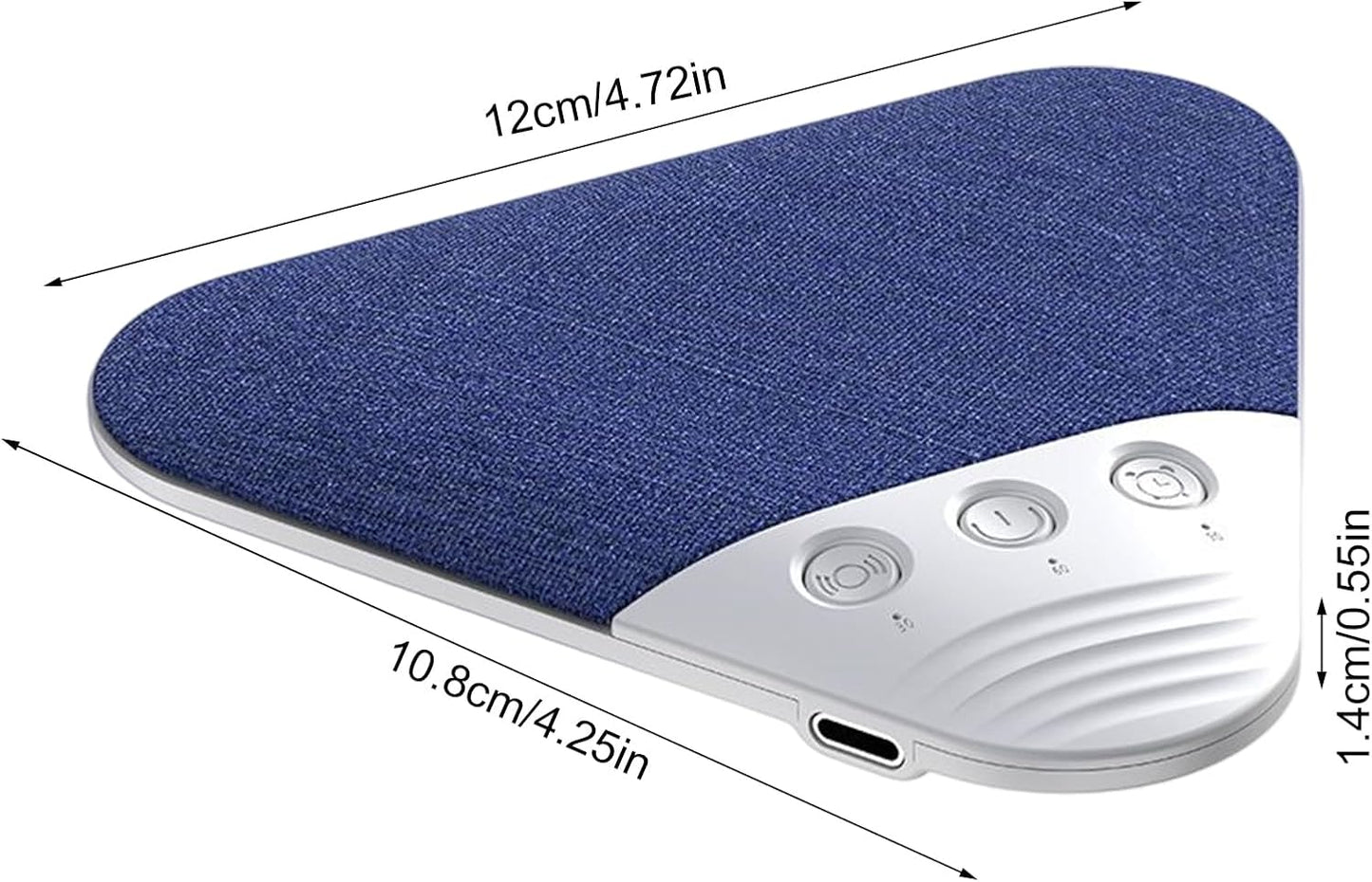 Generic 12x10.8x1.4cm, Pillow Speaker, Enhanced Sleep Support, White Noise Sound Pillow Speaker, Sleep Sound Machine