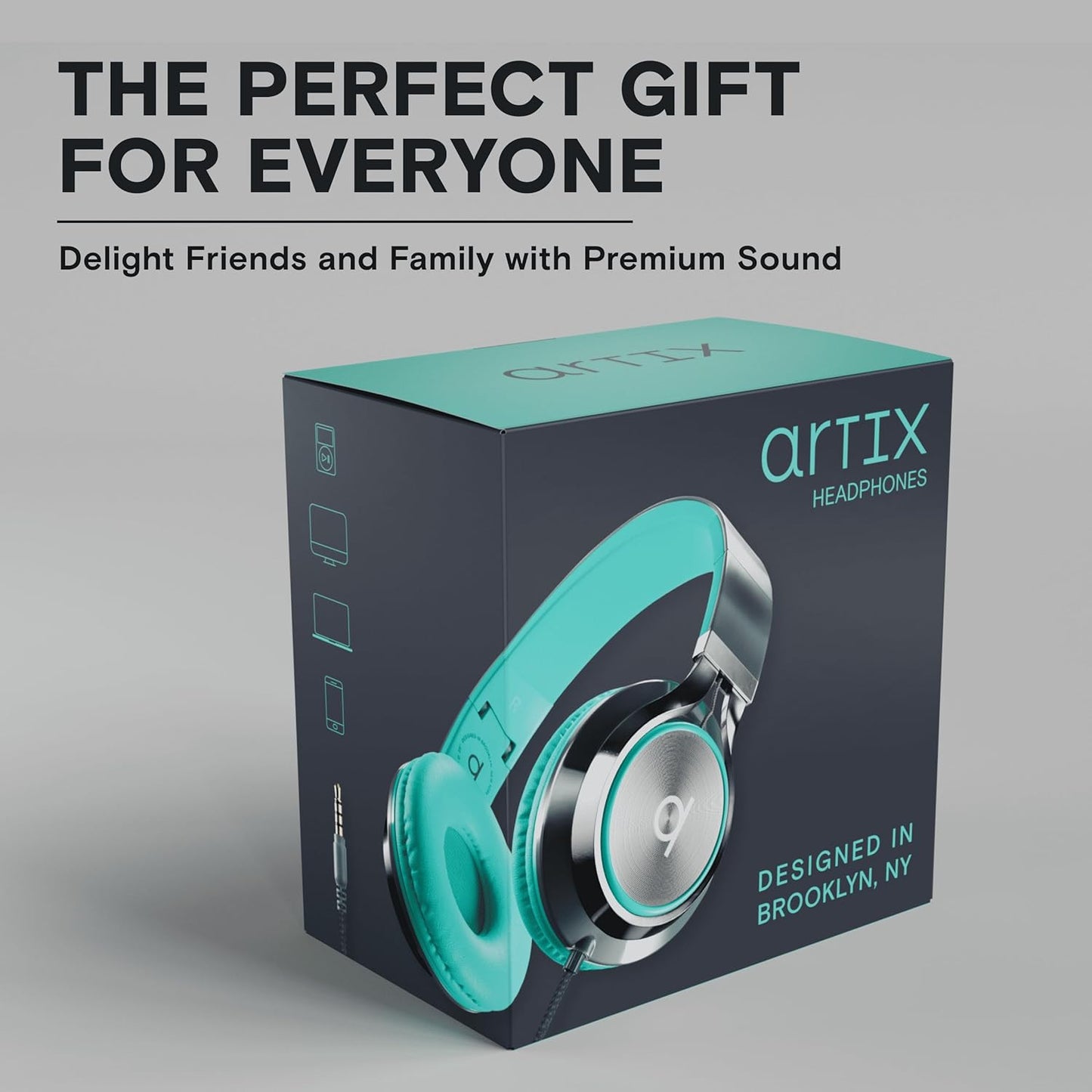 CL750 3.5mm) ARTIX Wired Headphones with Mic Noise Isolating On-Ear Headphones for Computer and Laptop Wired, Plug