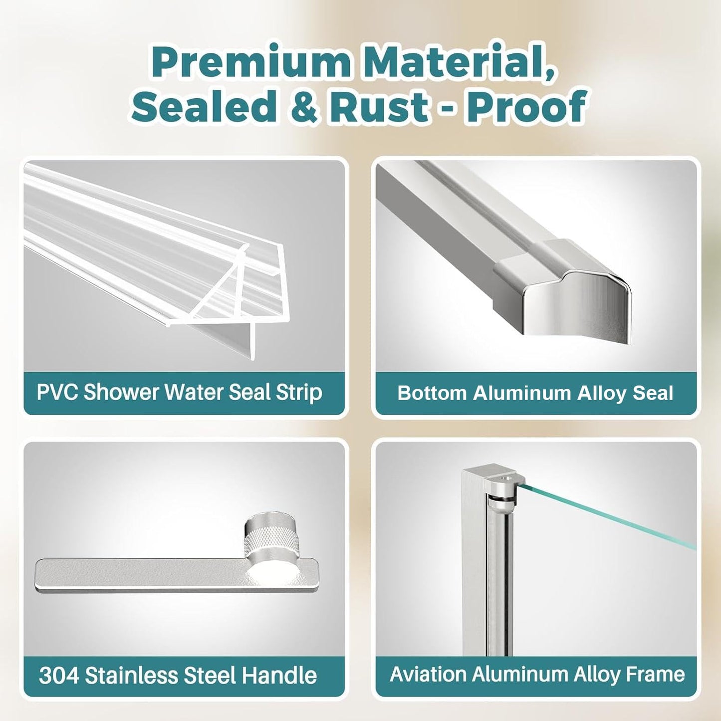 Bathbliss 46-48" W×72" H Shower Door Pivot, 1/4"(6mm) Thick Clear Tempered Glass with SGCC & ANSI, Reversible Installation Glass Shower Door, Chrome