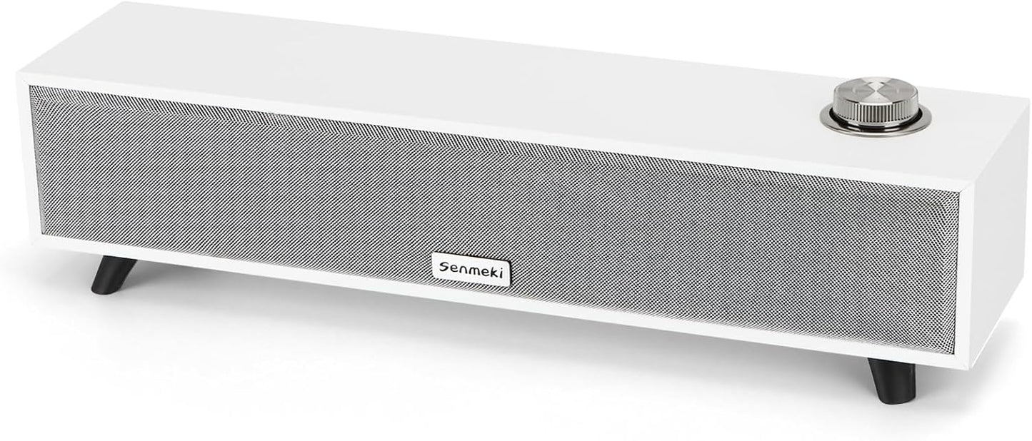 Senmeki 10W 5.0 Tablets(K01) Computer Speakers, Computer Sound Bar, USB Powered PC Speakers, Bluetooth and RCA Input pc