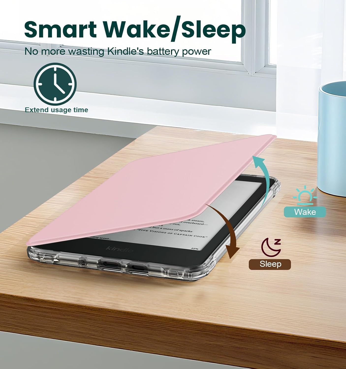 MoKo E-Reader(11th Generation-2024/2022 Detachable Magnetic Case for All-New Release),Ultra Clear Back Scratch-Proof