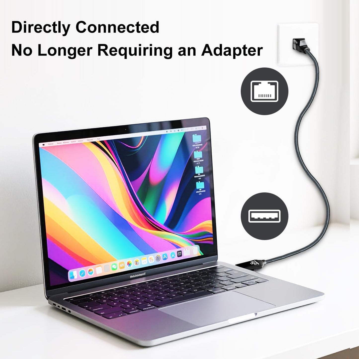 Jelly Tang 30Ft,USB 3.0 RJ45 Linux(30Ft/10M) USB to Ethernet Cable Male to Serial Adapter Directly Connected