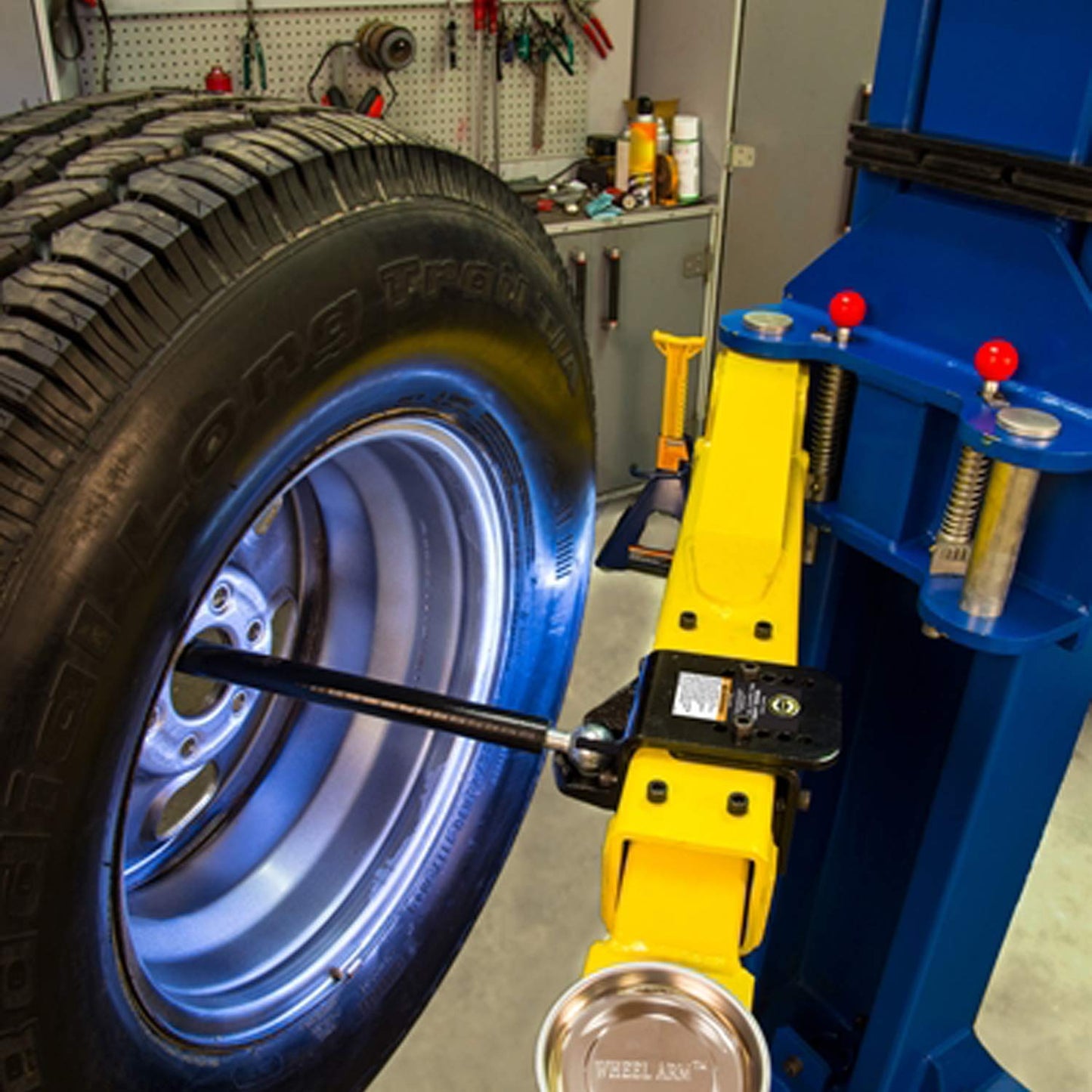 Omega Lift 92100 Wheel Arm Kit 2 Pack - Hanging Tires on Post Lift Arm for Car Tire Rotation Changer Brake Jobs and more