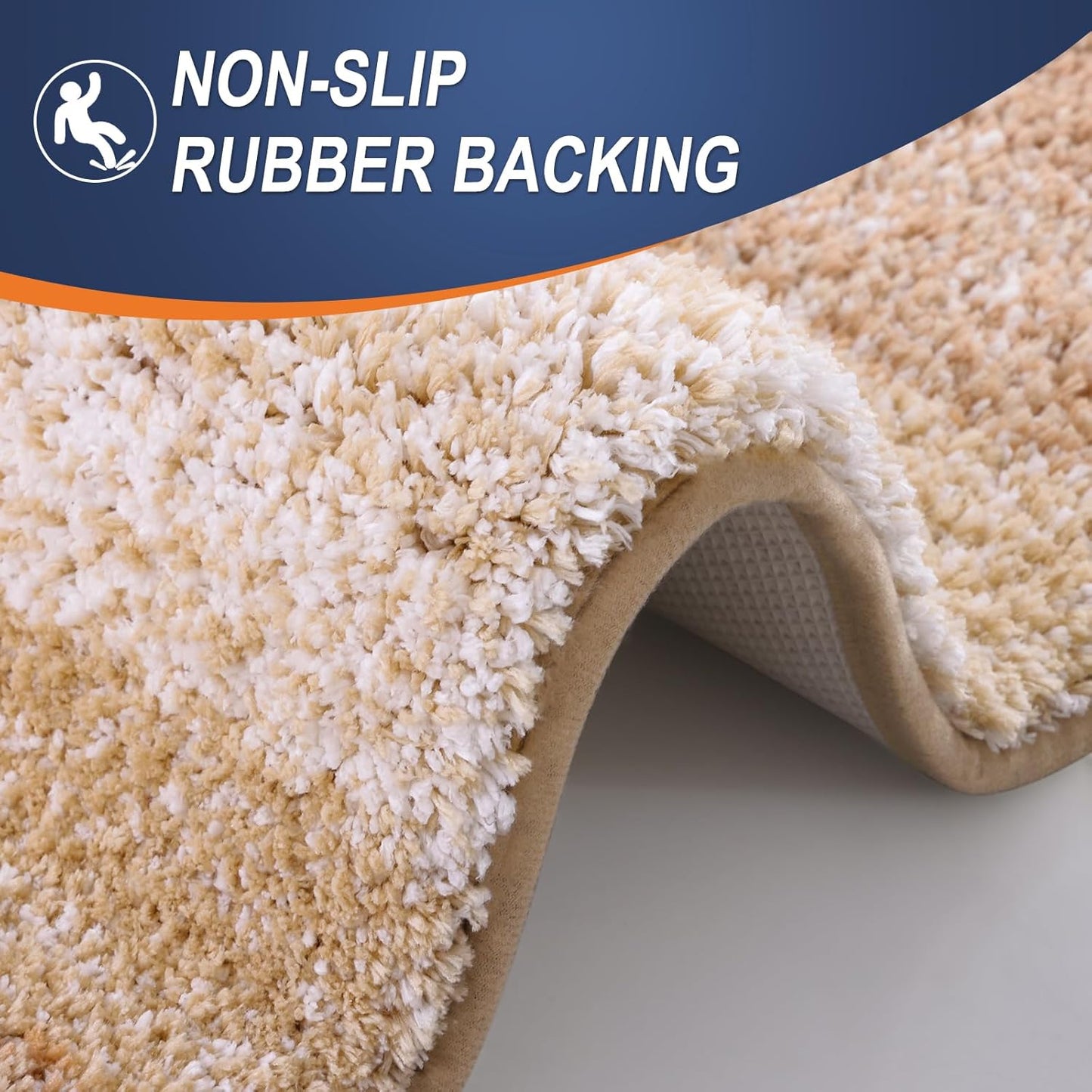 OLANLY Bathroom Rugs - Extra Soft, Absorbent Microfiber Mat | 24x16, Quick Dry, Machine Washable, Beige