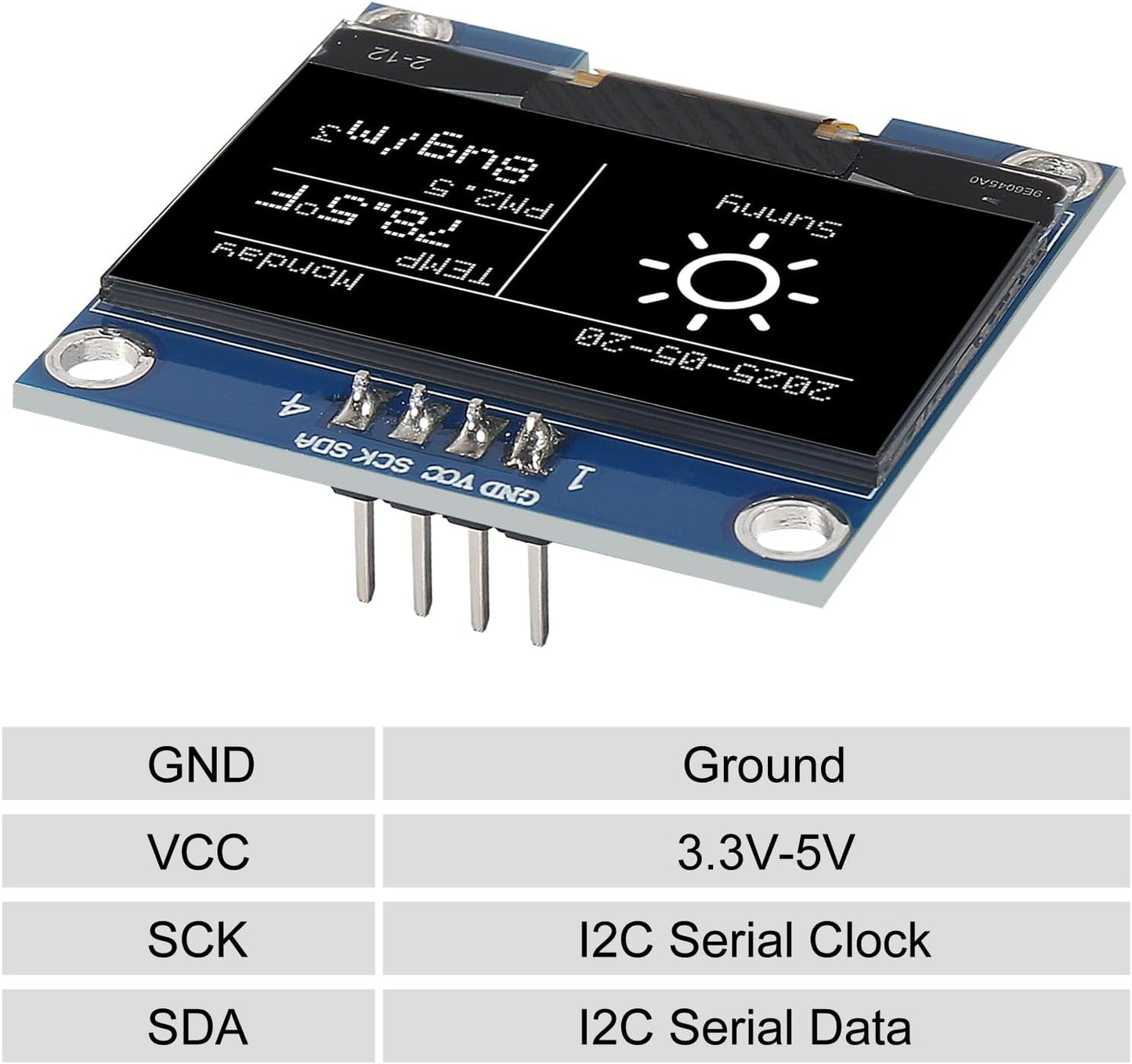 AITRIP 3PCS 1.3 Inch I2C 128x64 SH1106 IIC OLED Display Module Pixel Screen Module with Breadboard Jumper Wires M/F M/M