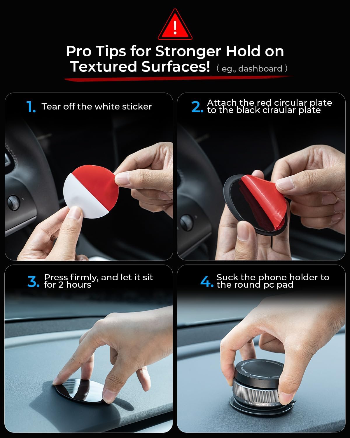 Upgraded Vacuum Magnetic Phone Holder Stand [89+LBS Strongest Suction & 24*N55 Ultra Magnetic] 360° Adjustable Car Phone Mount for MagSafe Suction Cup, Compatible with Car/Gym/Mirror for iPhone 17 16