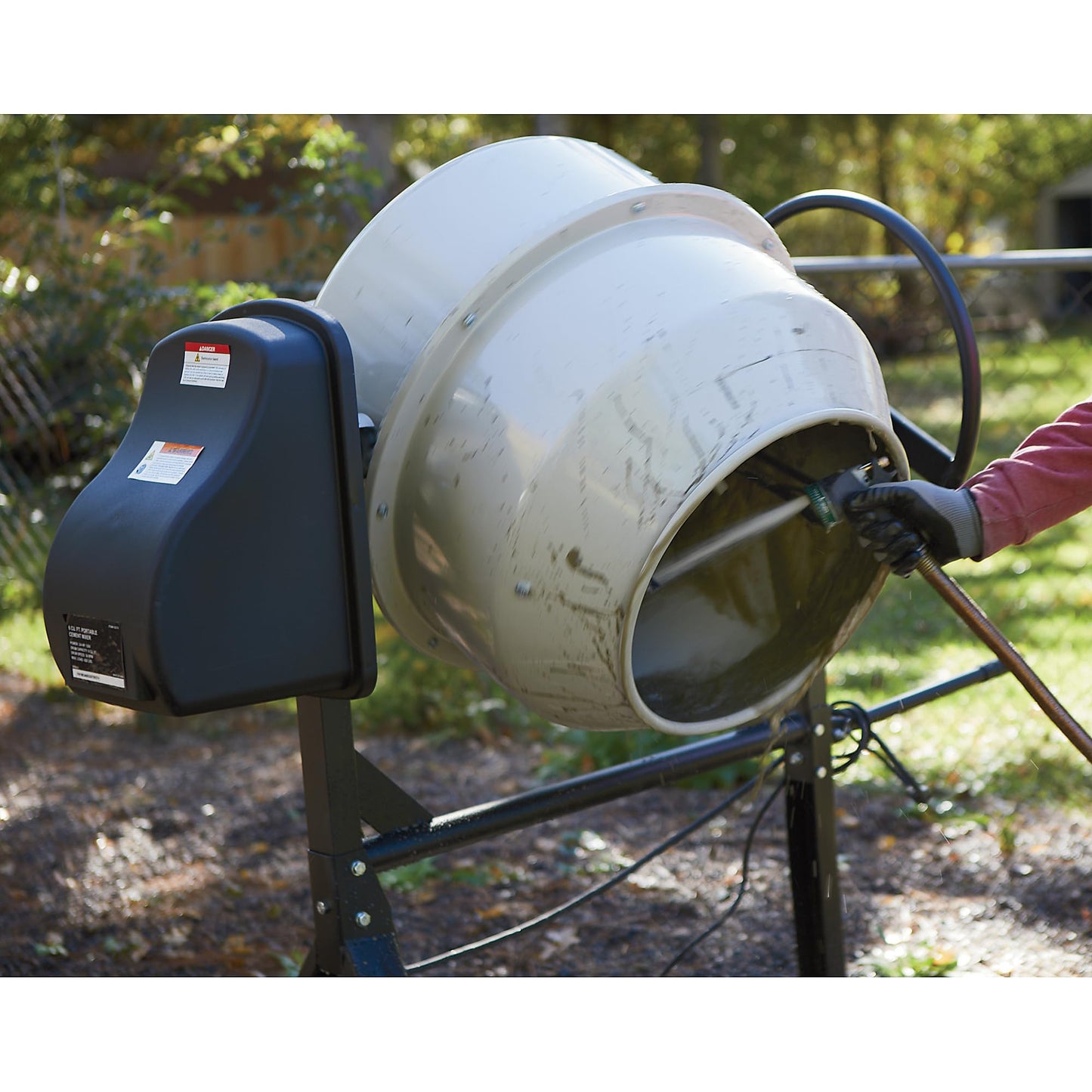 Klutch Electric Cement Mixer, 6.35 Cu. Ft. Drum