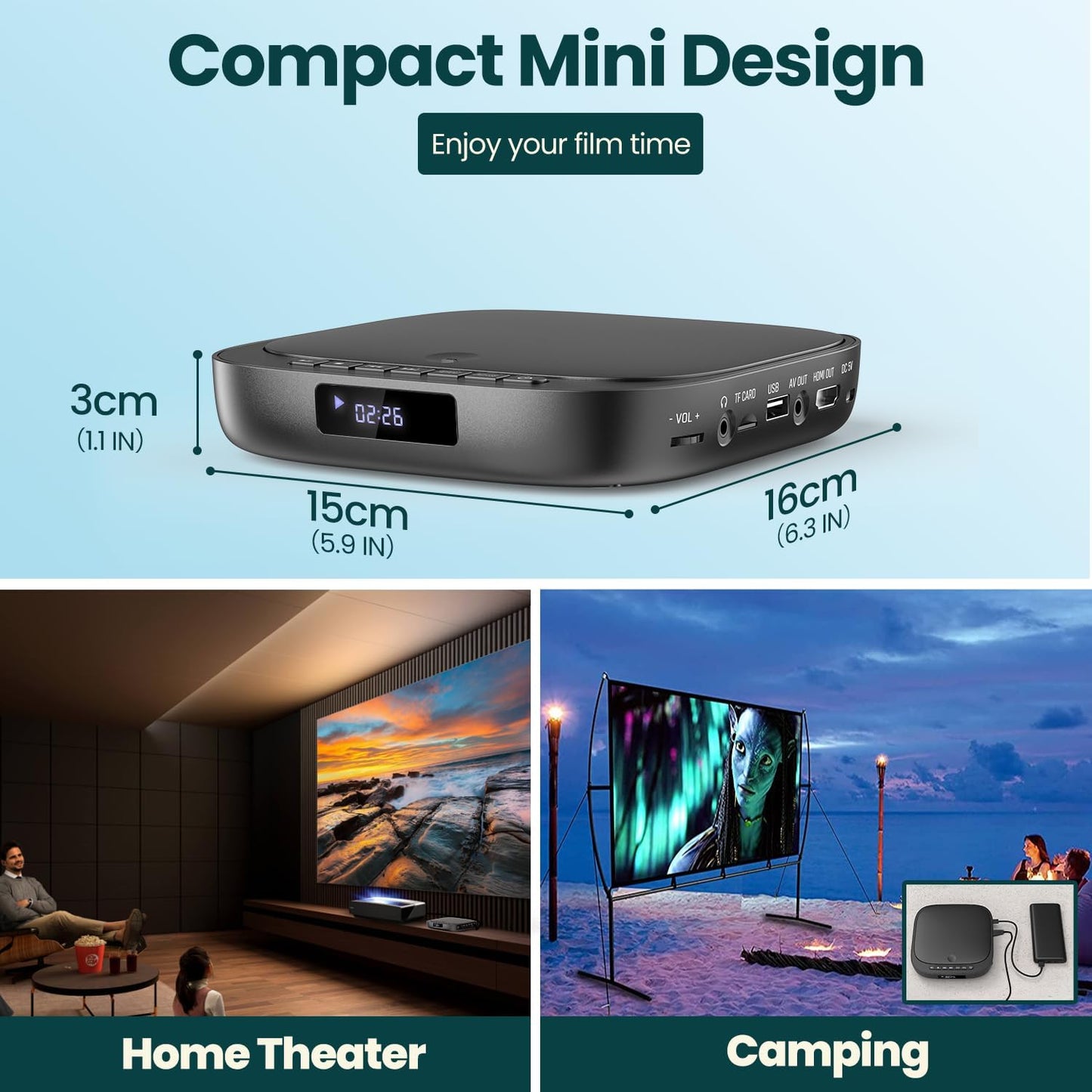 FELEMAN Mini DVD Player
