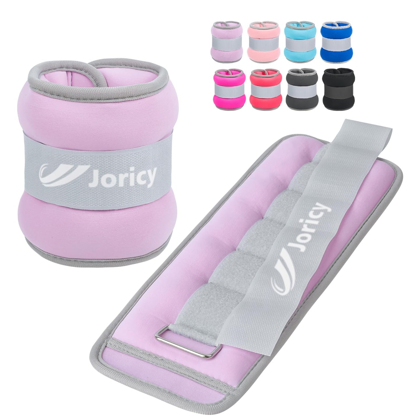 Ankle Weights, Wrist Leg Arm Weights for Women Men Kids Child with Adjustable Straps, Strength Training Weighted for Jogging, Running, Walking, Fitness, Gym Workout - 10LBS Pair (5 LB Each Weight),