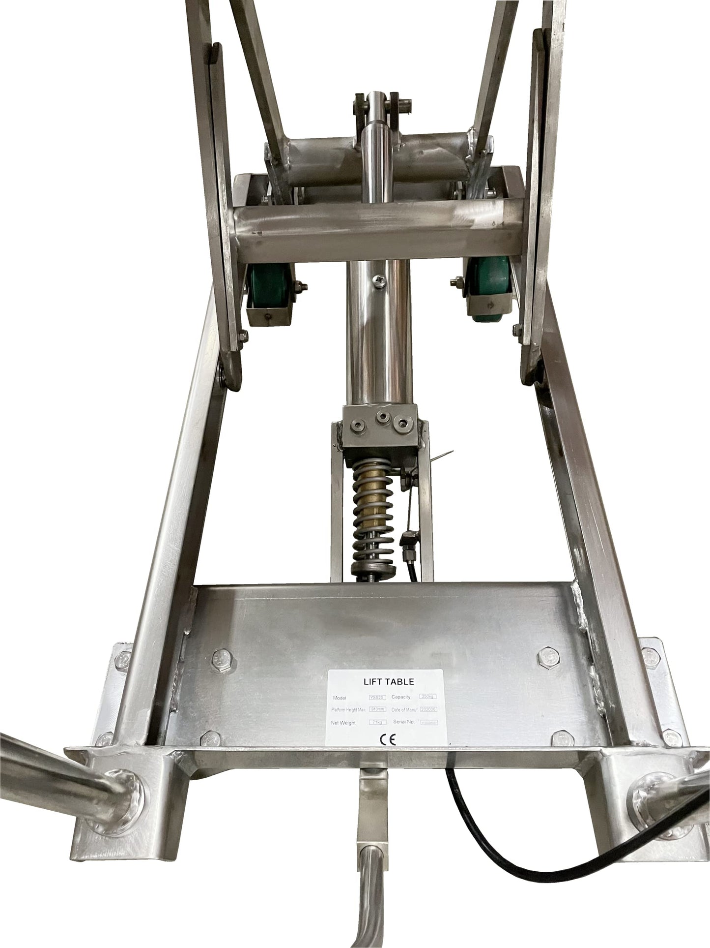 Pake Handling Tools - Stainless Scissor Lift Table, 550 lb. Cap, 32.5" x 19.75" Platform