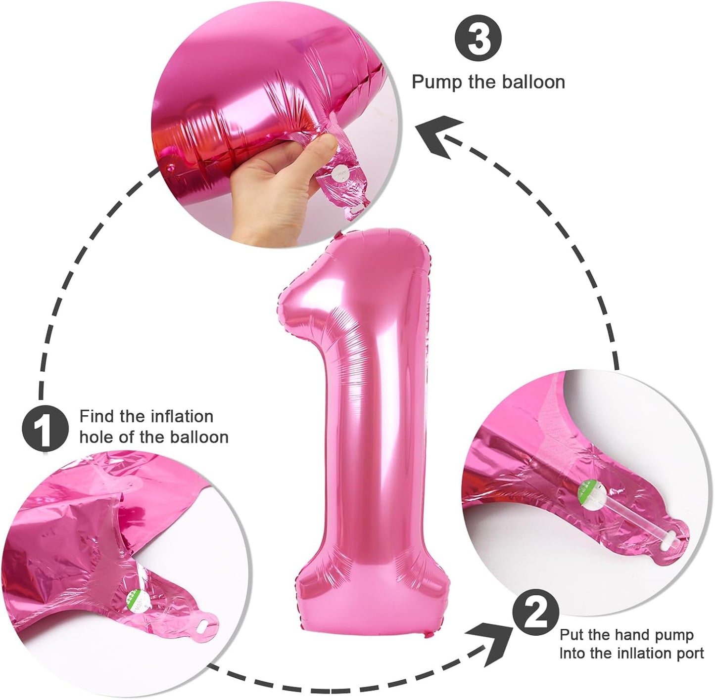 Skiennix 40-Inch Pink Number Balloons - Perfect for 2nd, 12th, 21st Birthday Celebrations & Events