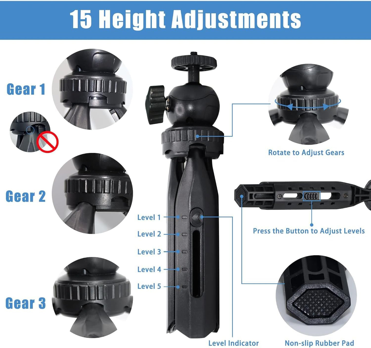 2-Be-Best Mini Projector Stand, Tripod Mount Compatible With DR.J, DBPOWER, Anker, PVO, Artlii, LoongSon, AuKing