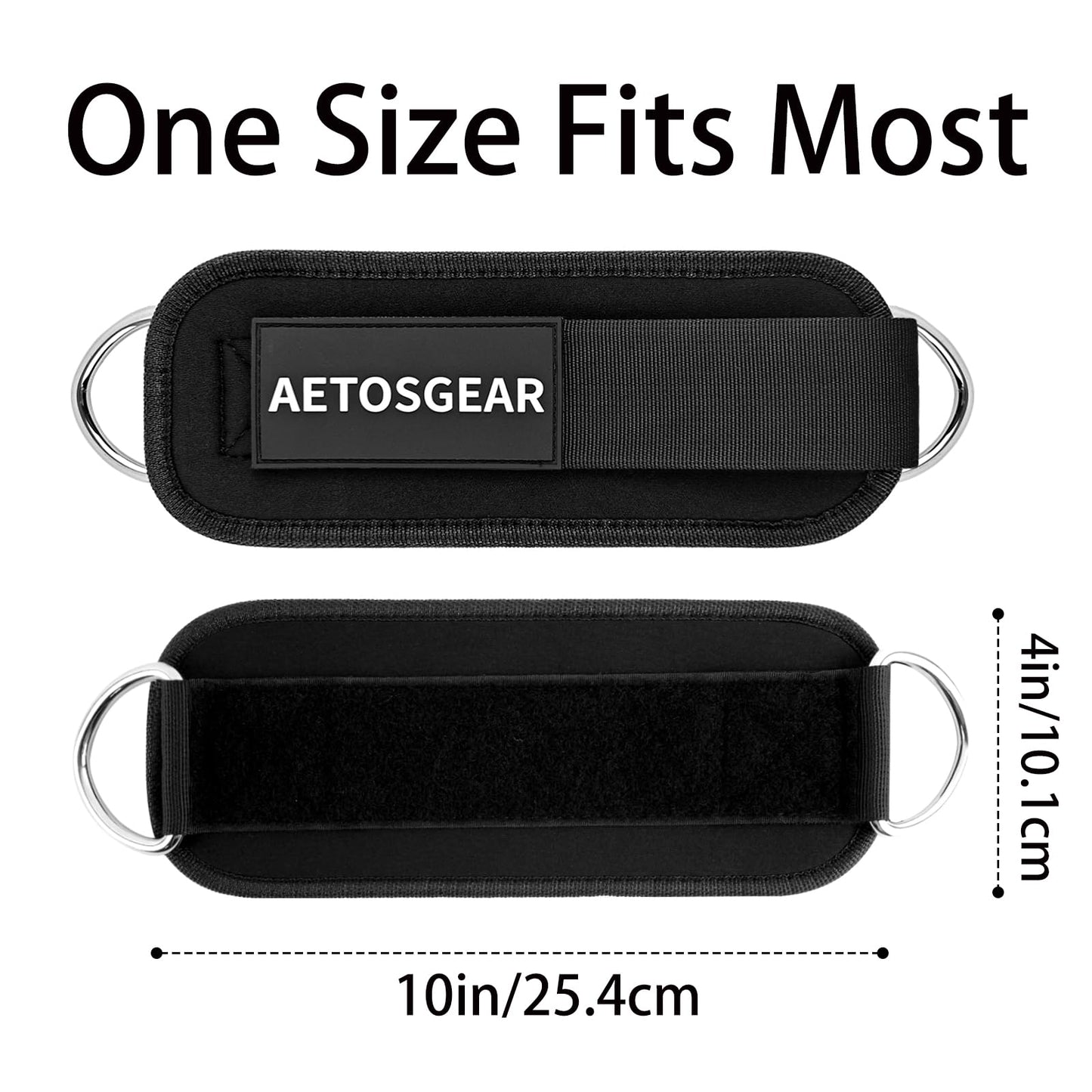 Ankle Straps For Cable Machines Women,Kickback Ankle Strap,Ankle Cuff Cable Attachment,Gym Glutes Workout Strap,Leg Extension Straps,One Size Fit All Premium Padded Cuffs Super Comfort Fitness (01-Black, Single)