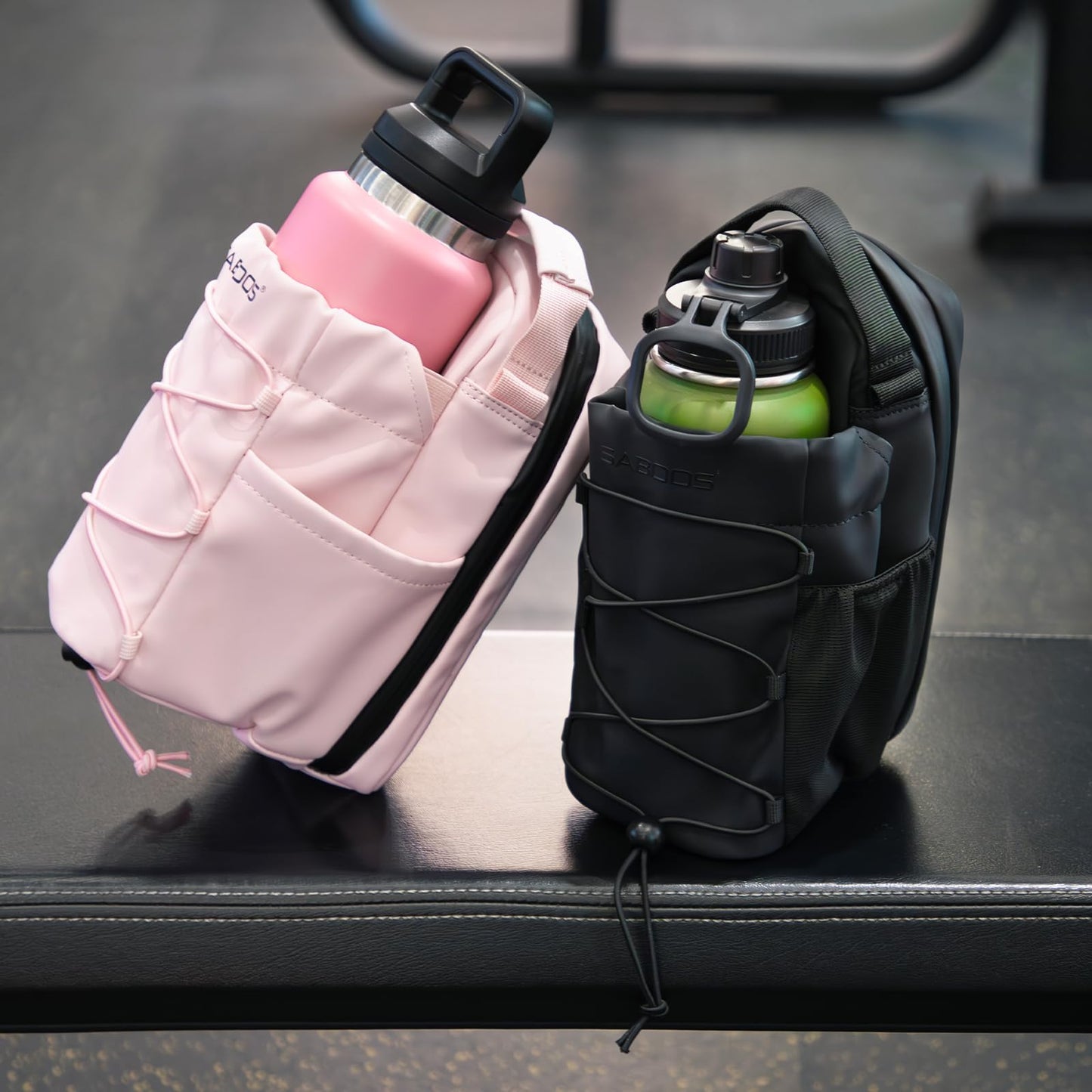 Saboos Magnetic Gym Bag Sling Bag for Men and Women Magnetic Gym Bag for Gym,Sports, Travel, Work The Easy Carry Keeps Items off Dirty Gym Floors -Black