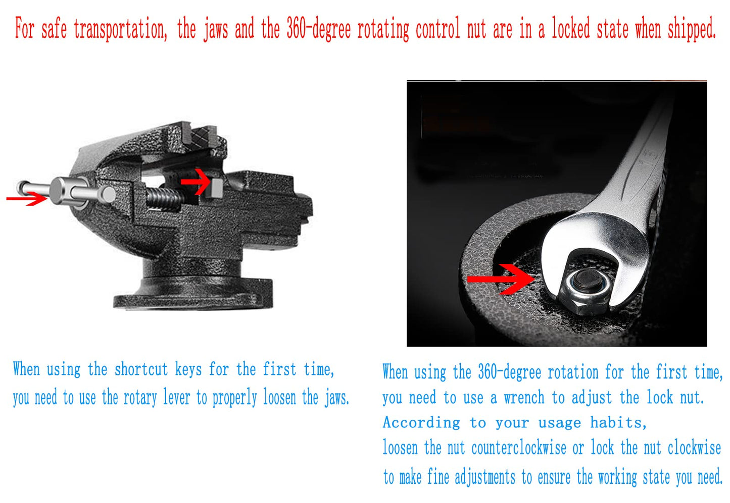 MYTEC Bench Vise or Table Vise, multifunctional jaw, multi-functional Combined Vise with Quick Adjustment, Universal Rotate 360° Work Clamp-On Vise, 3.3" black