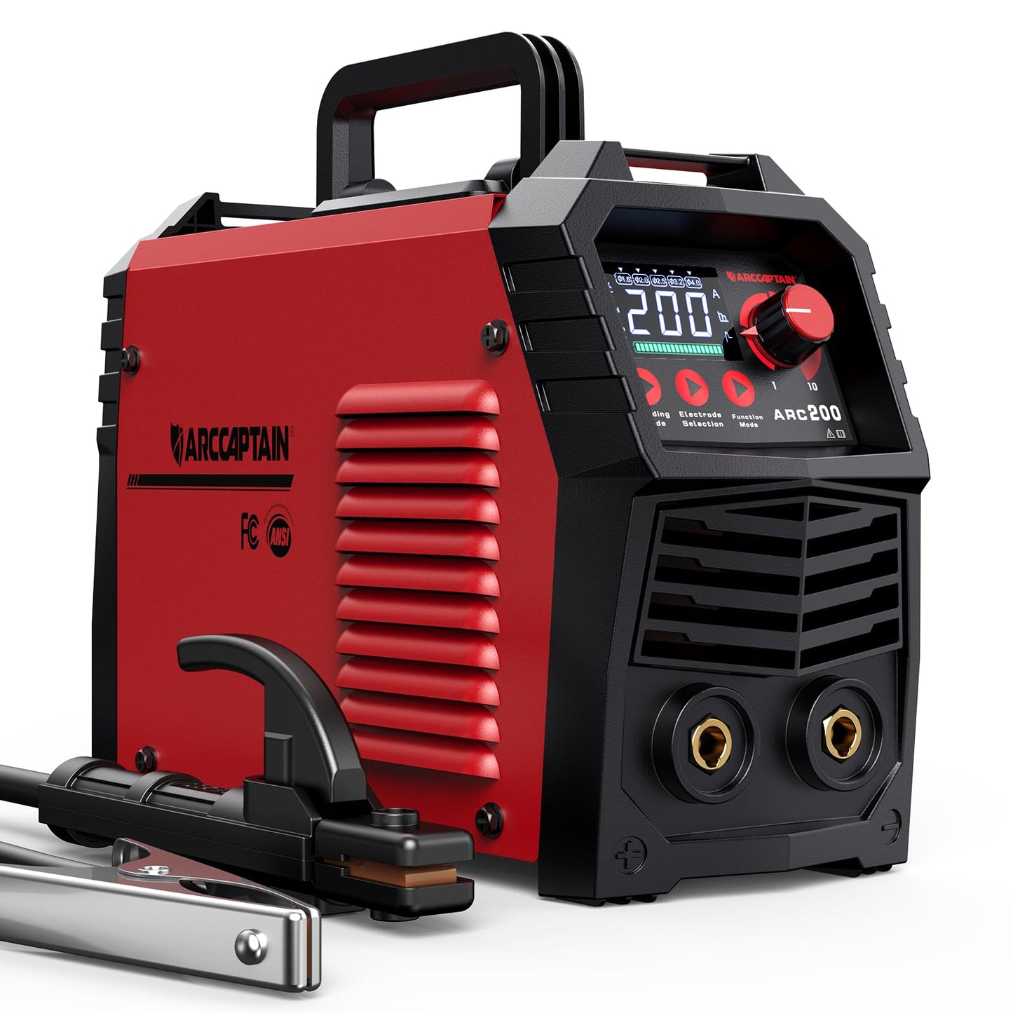 ARCCAPTAIN Stick Welder, [Large LED Display] 200A ARC/Lift TIG Welding Machine with Synergic Control, IGBT Inverter 110V/220V Portable MMA Welder Machine with Hot Start, Arc force and Anti-Stick