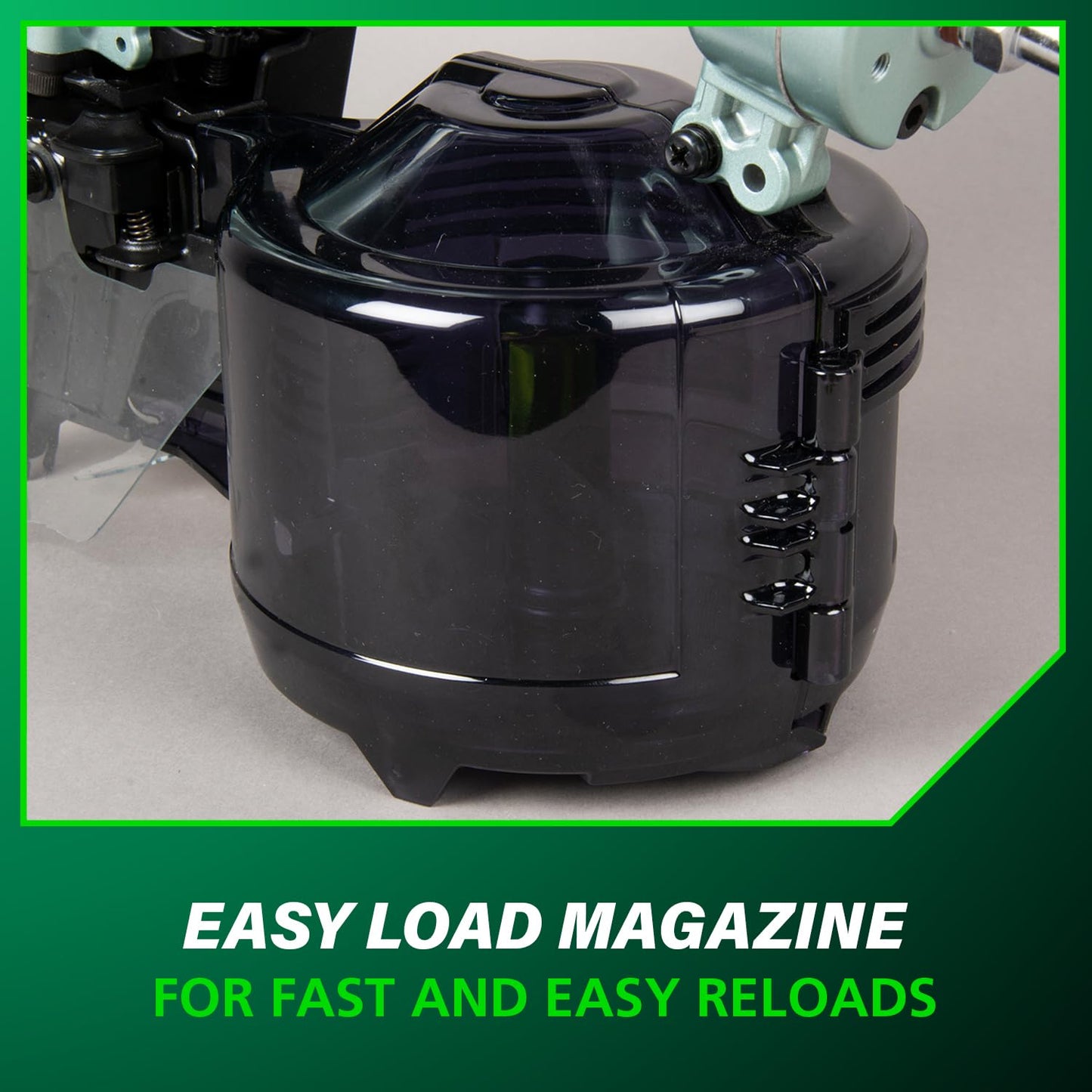 Metabo HPT Siding/Light Framing Coil Nailer, Pro-Preferred Pneumatic Power Nailers for Versatile Siding and Framing Tasks, Tool For 16° Wire 1-3/4"-3" and 15° Plastic to 1-3/4" - 2/14" Nails, NV75A5