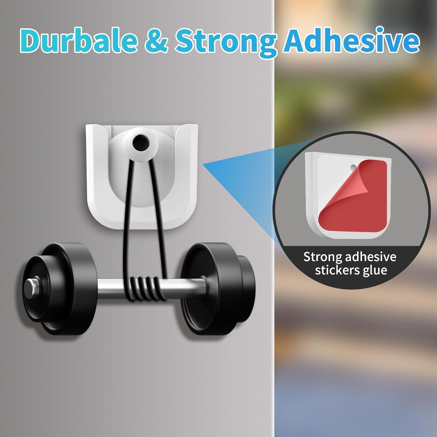 (2 Pack,White) Adhesive Wall Mount Bracket for Indoor Cam, Strong Adhesive Durable Camera Mount Stand for Indoor