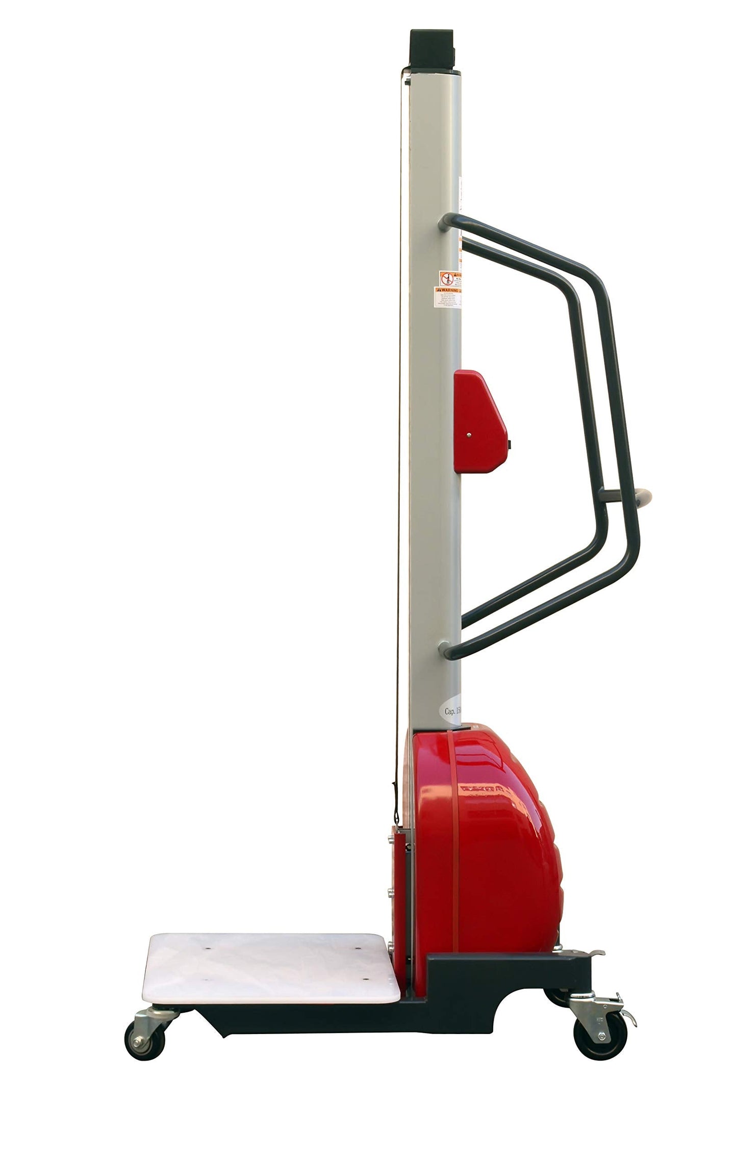 Electric Lift Work Positioner Truck, 330 lbs Capacity, 59" Lift Height, Belt Pulling System, Steel, Lightweight, Quiet and Easily Maneuverable (330lb 59" Raised Platform Height)
