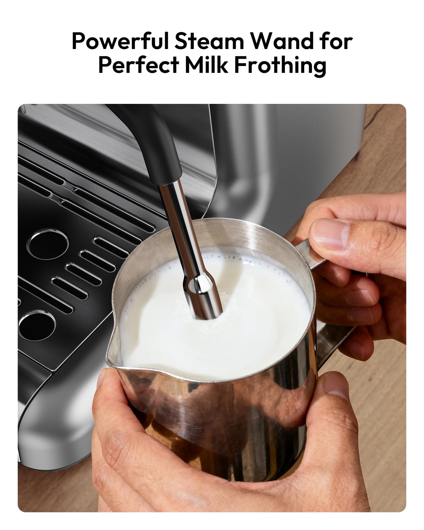 EUHOMY Espresso Machine with Grinder, 20 Bar Professional Espresso Coffee Maker for Home,with Milk Frother for Latte, Cappuccino & Barista-Style