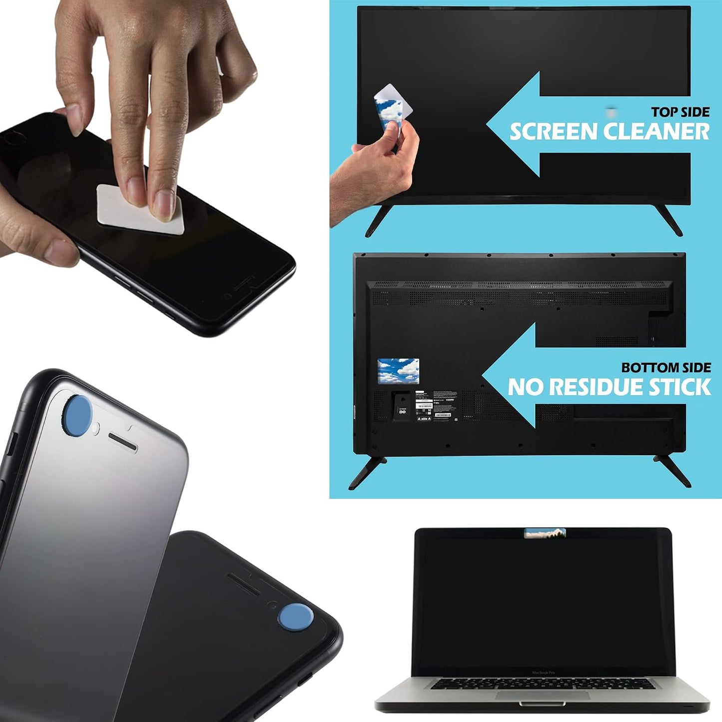 Gecko Travel Tech Webcam Covers - Laptop Webcam Cover - Tablet Webcam Covers - Smart TV & for Every Size Webcam on Any