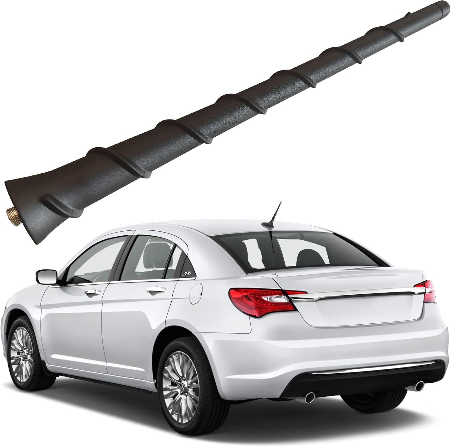 MINILAOMA 8 Inch 200 (2011-2014), 200 Rubber Antenna for Chrysler Chrysler Antenna - Car Wash Proof, Internal Copper