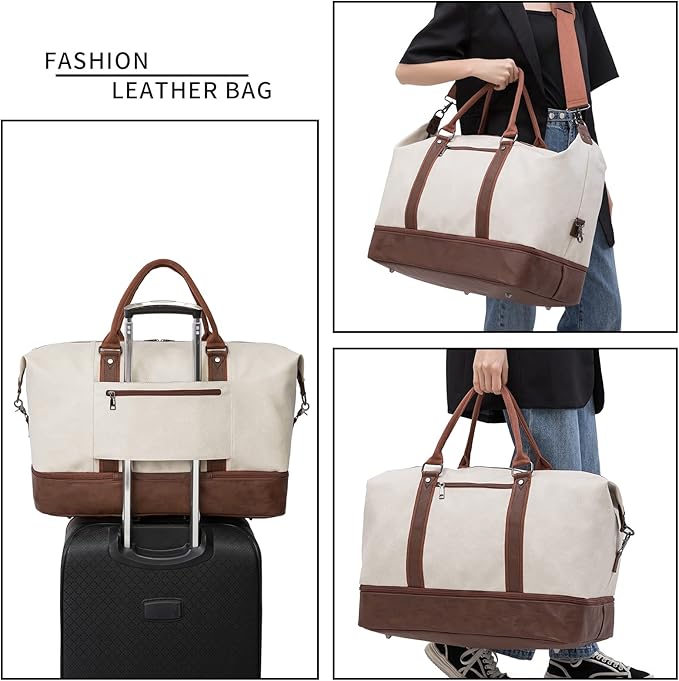 Weekender Overnight Bag Carry On Bag Travel Bag with Shoe Pouch
