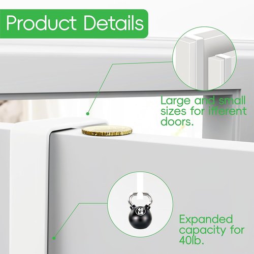 4 Pack Wreath Hangers - Heavy Duty Over The Door Hooks for Towels, Coats & Bags | No Drill, 8"-12" Size
