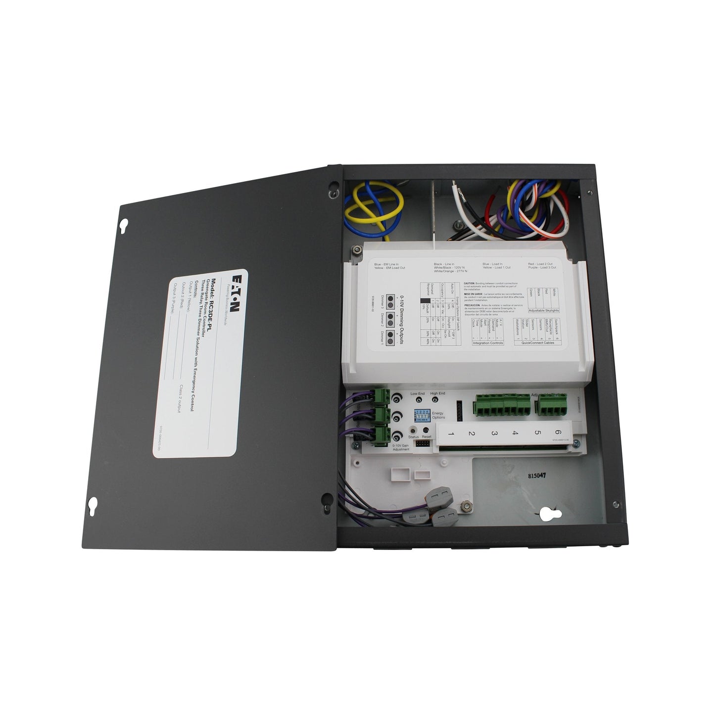 Cooper GreenGate RC3DE-PL Room Controller Panel, 3 Relay, 3 Dimmer, Emergency Control