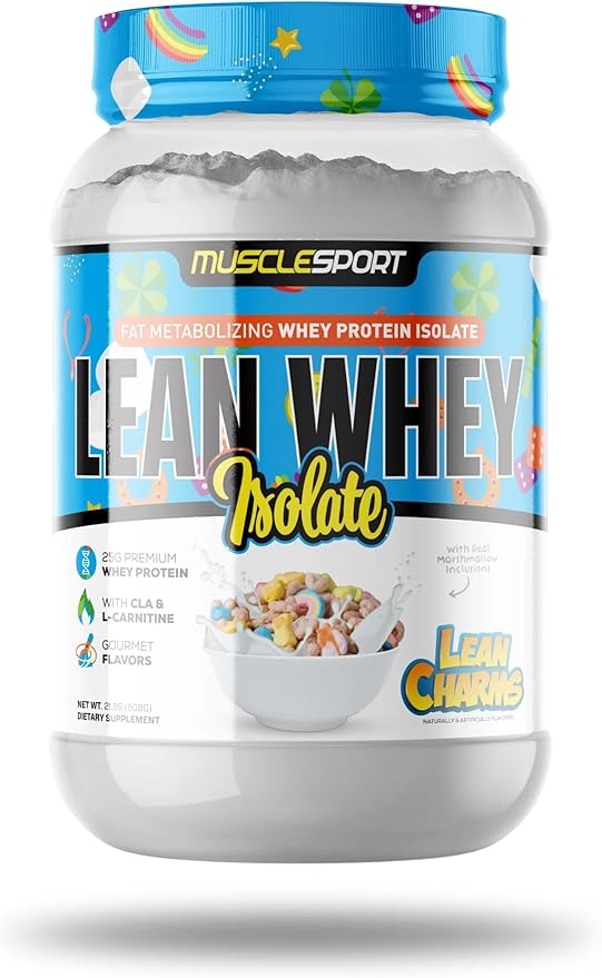 Musclesport Lean Whey Revolution??Protein Powder - Whey Protein Isolate - Low Calorie, Low Carb, Low Fat, Incredible Flavors - 25g Protein per Scoop (2lb, Lean Charms)