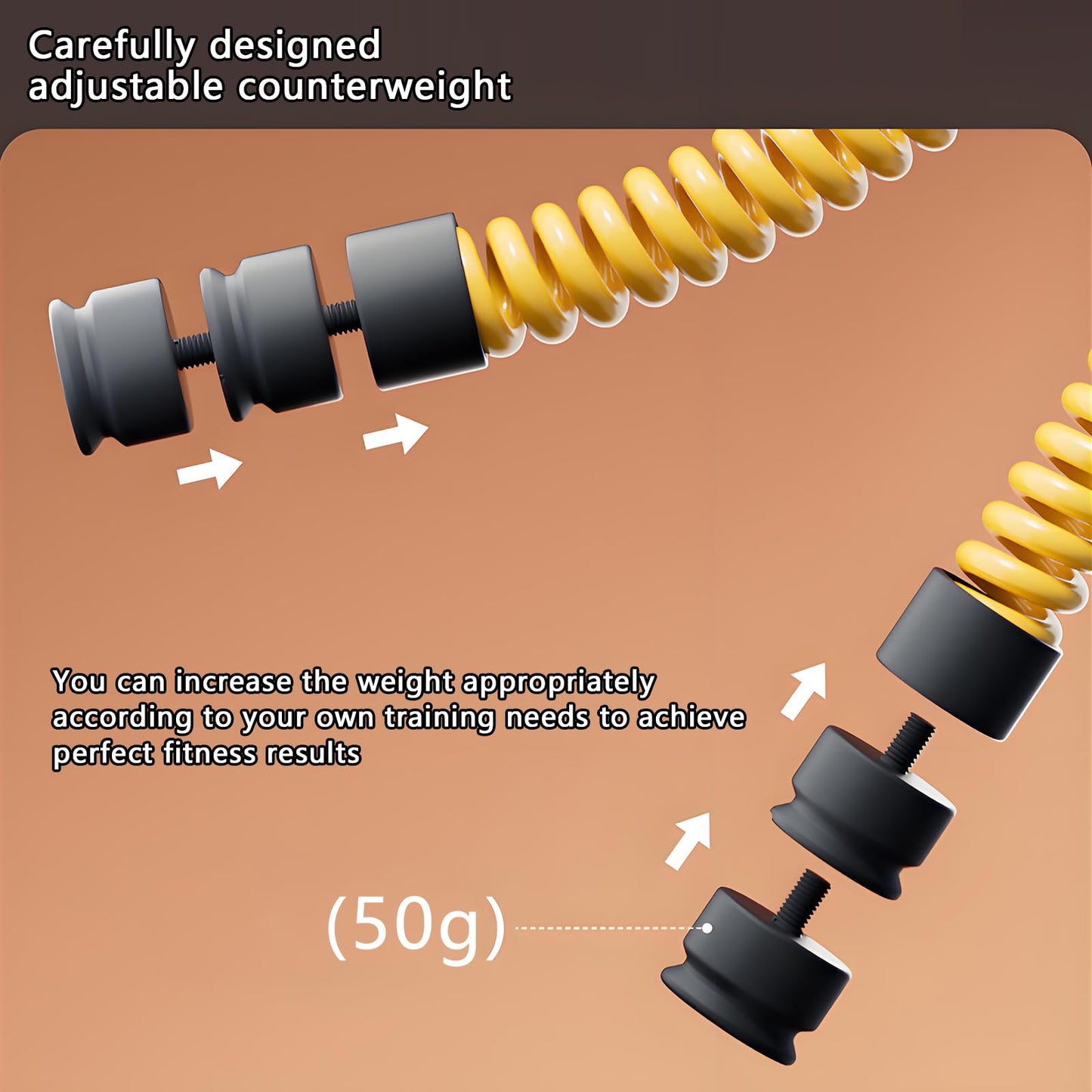 DUROTAN Ropeless Battle Rope,Adjustable Weight Battle Rope for Home Gym,HIIT and Low-Impact Aerobic Training for Men & Women